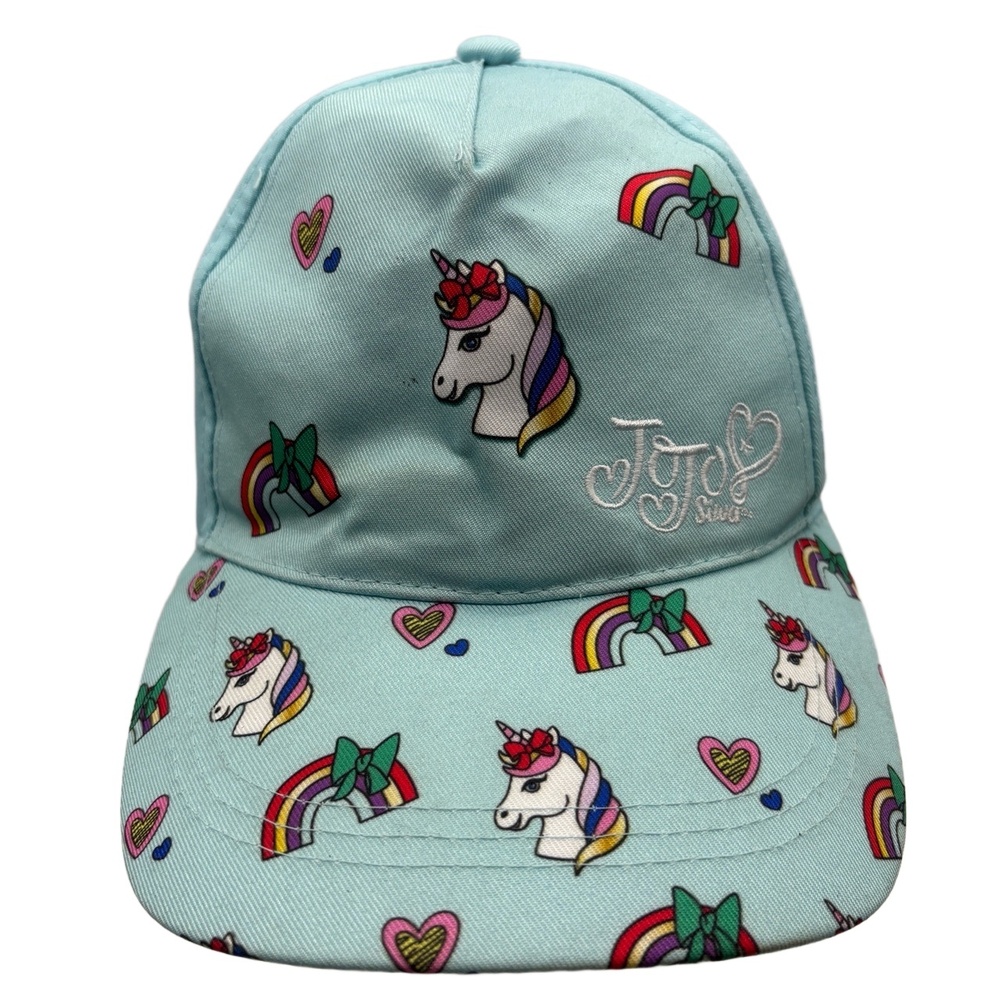 JoJo Siwa Unicorn Rainbow Light Blue Adjustable Baseball Cap Kids